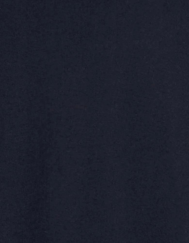 Merino Wool Roll Neck Knit Dark Blue