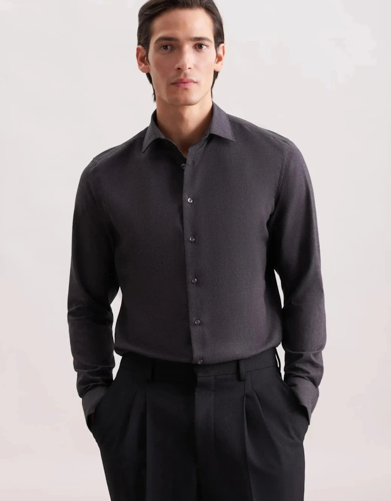 Slim Fit New Kent Flannel Shirt Grey