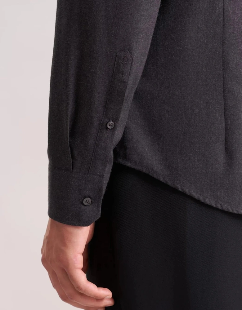 Slim Fit New Kent Flannel Shirt Grey