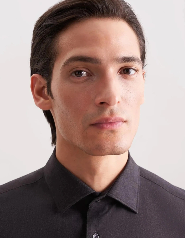 Slim Fit New Kent Flannel Shirt Grey