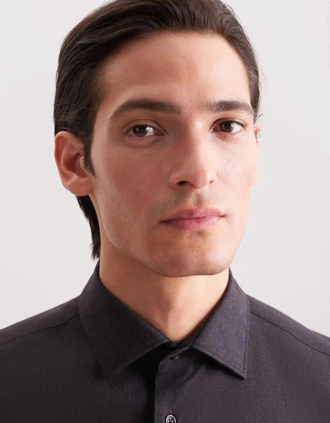 Slim Fit New Kent Flannel Shirt Grey