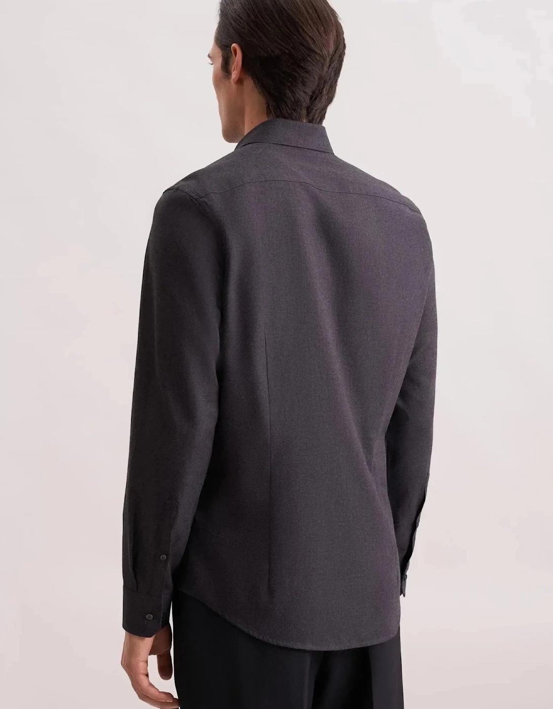 Slim Fit New Kent Flannel Shirt Grey