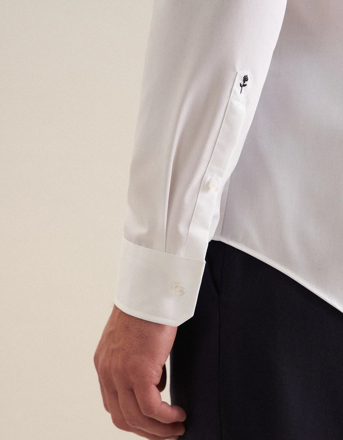 Shaped Fit No Iron Kent Collar Business Shirt White