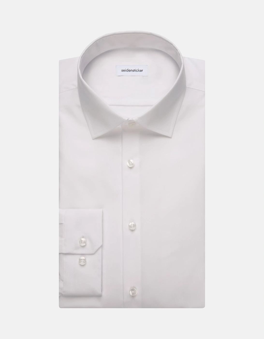 Shaped Fit No Iron Kent Collar Business Shirt White