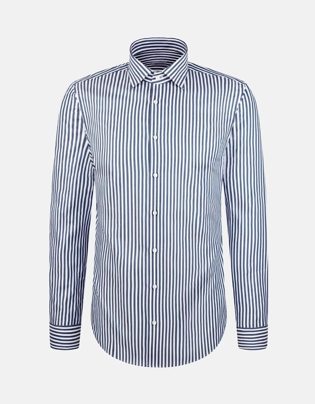 Regular Fit No Iron New Kent Striped Business Shirt Dark Teal