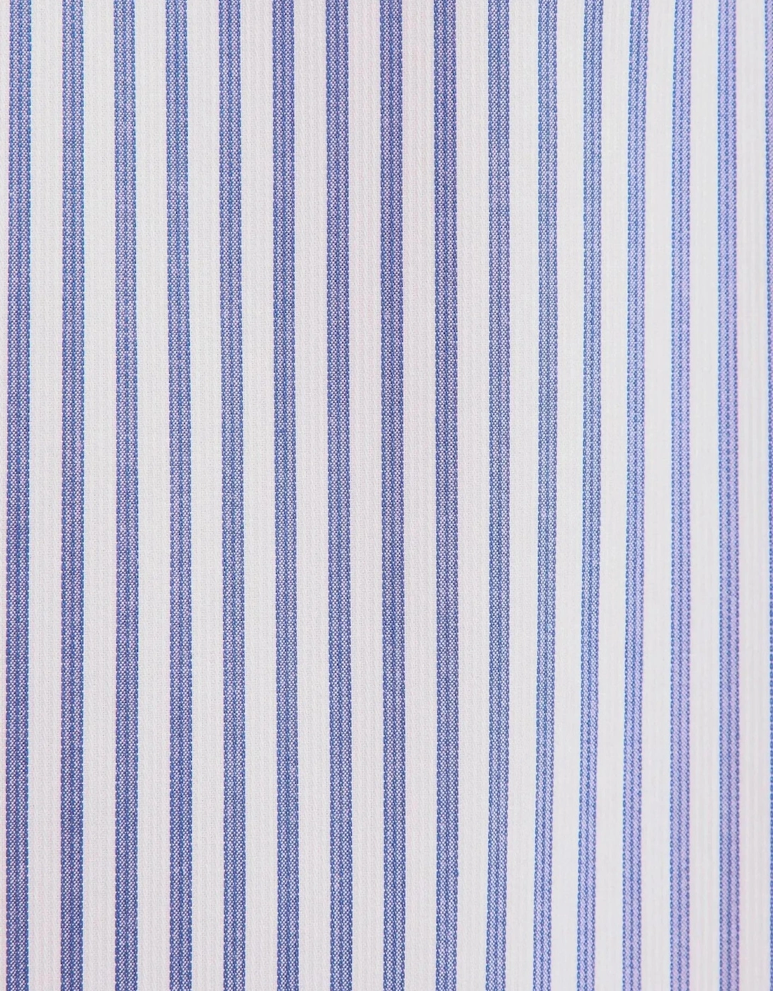 Regular Fit No Iron Spread Kent Structured Stripe Business Shirt Mid Blue