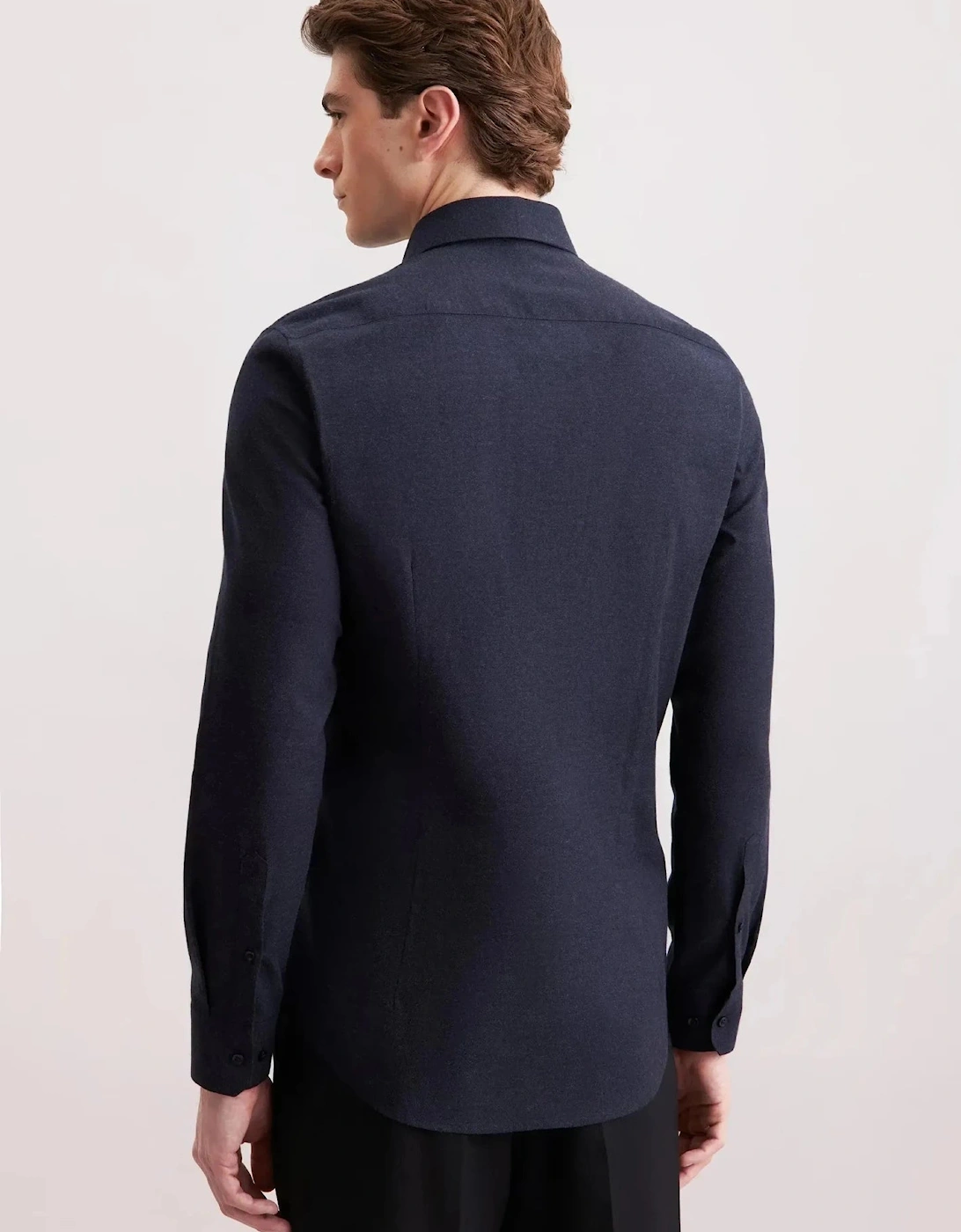 Slim Fit New Kent Flannel Shirt Dark Blue