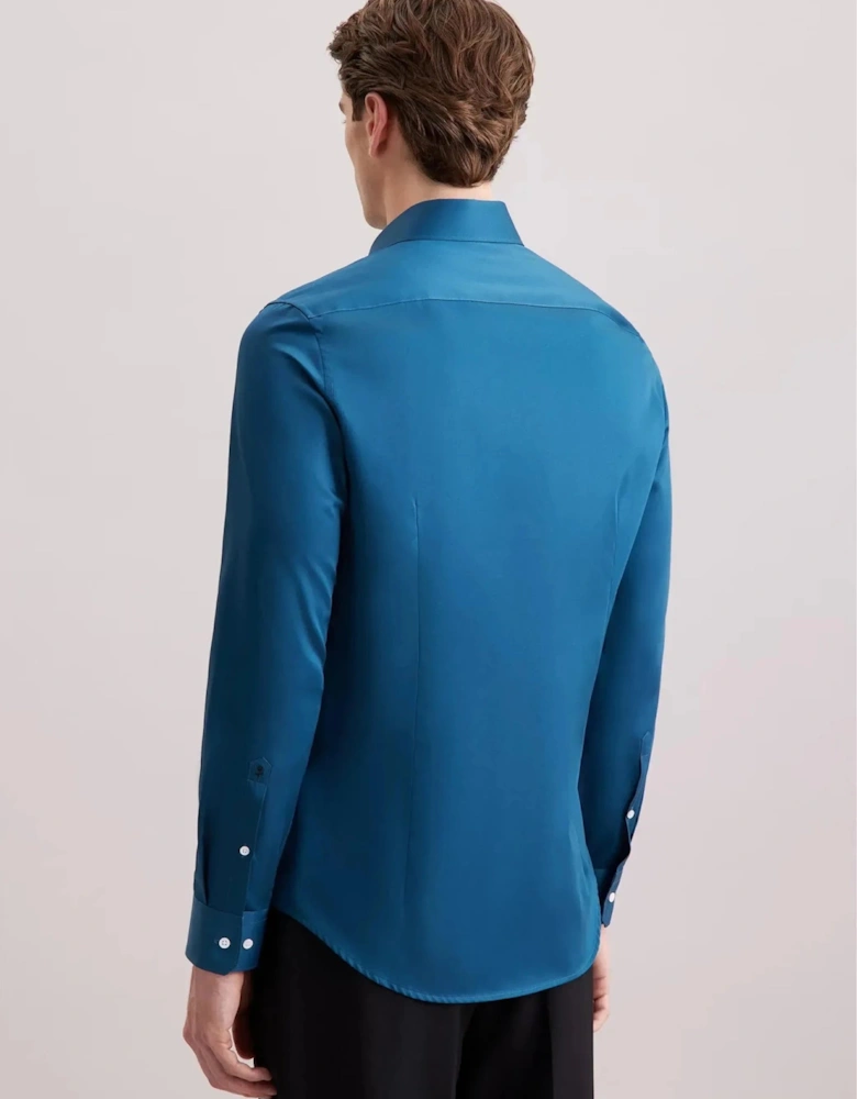Shaped Fit Easy Iron New Kent Business Shirt Dark Teal