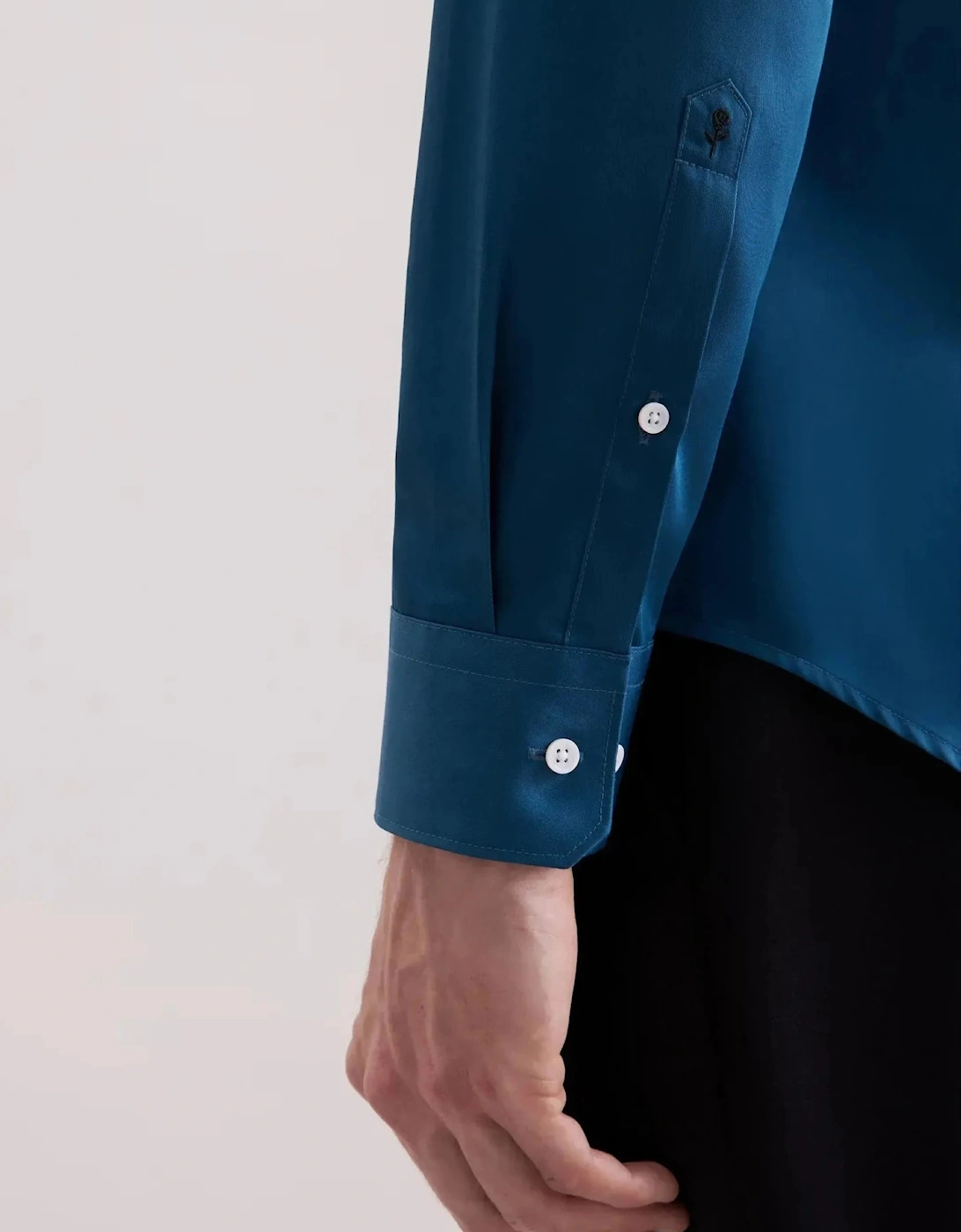 Shaped Fit Easy Iron New Kent Business Shirt Dark Teal