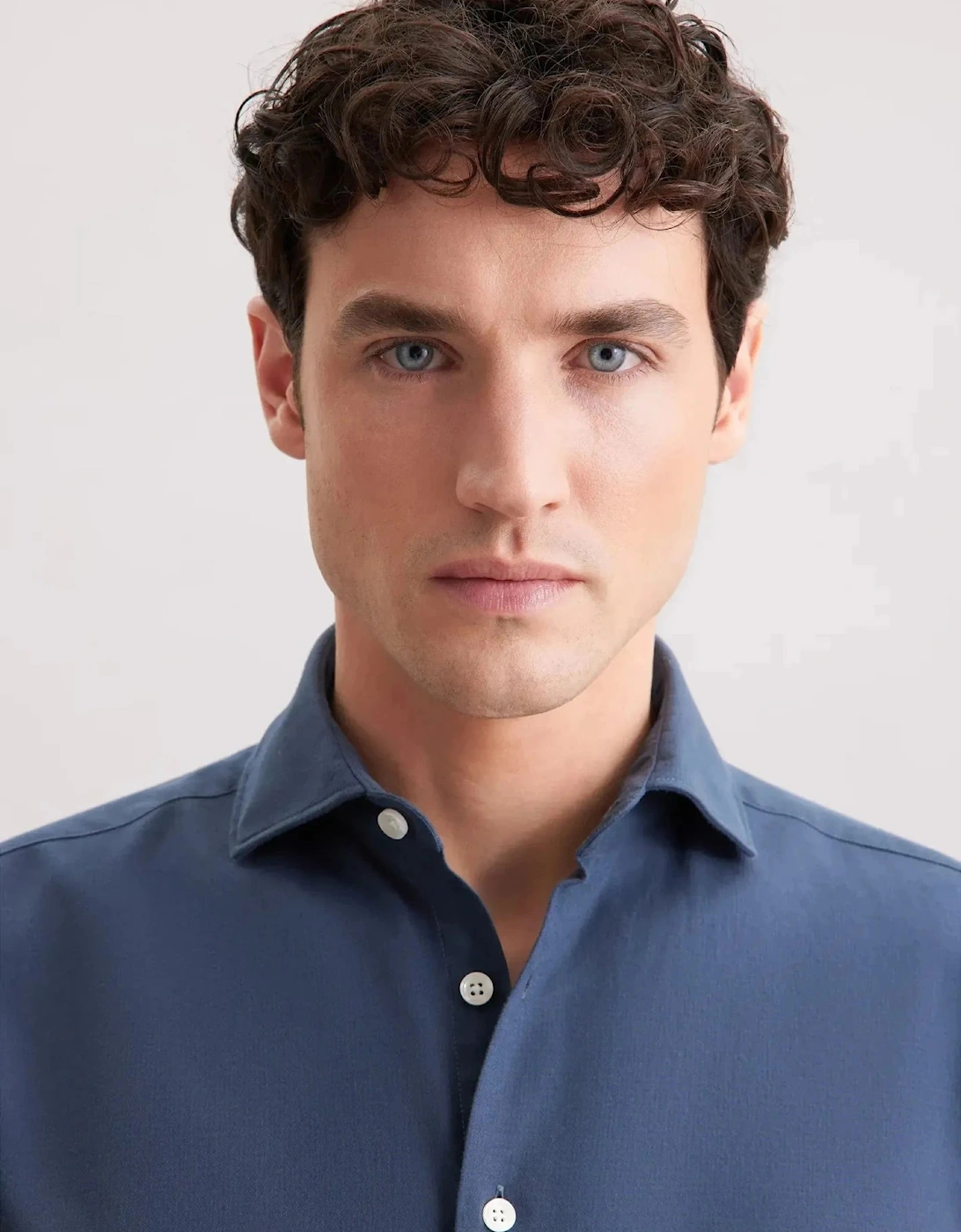 Regular Fit Spread Kent Pepita Flannel Shirt Dark Blue