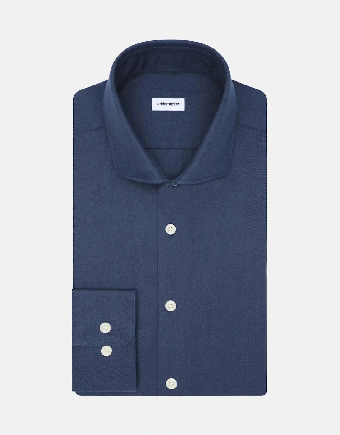 Regular Fit Spread Kent Pepita Flannel Shirt Dark Blue