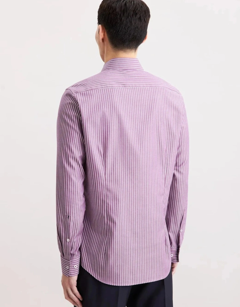 Slim Fit No Iron New Kent Striped Business Shirt Lilac