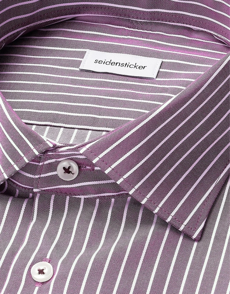 Slim Fit No Iron New Kent Striped Business Shirt Lilac