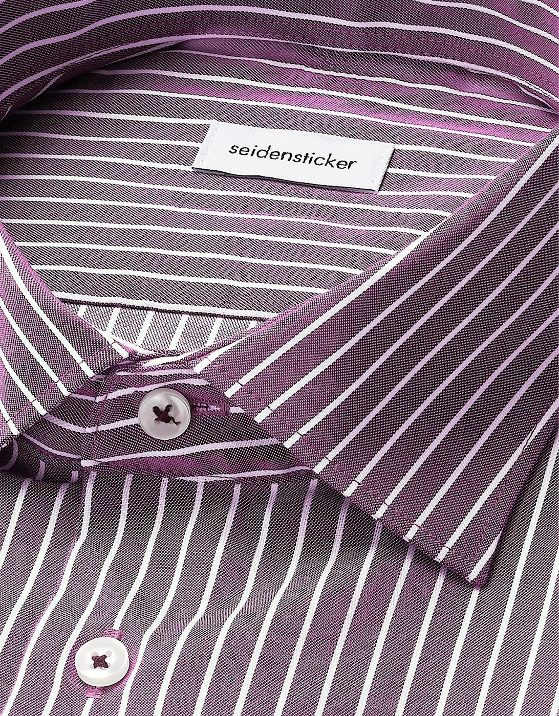Slim Fit No Iron New Kent Striped Business Shirt Lilac