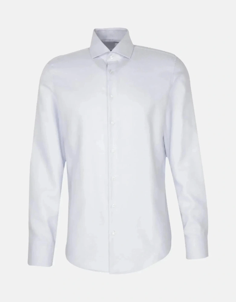 Shaped Fit No Iron Spread Kent Structured Business Shirt Light Blue