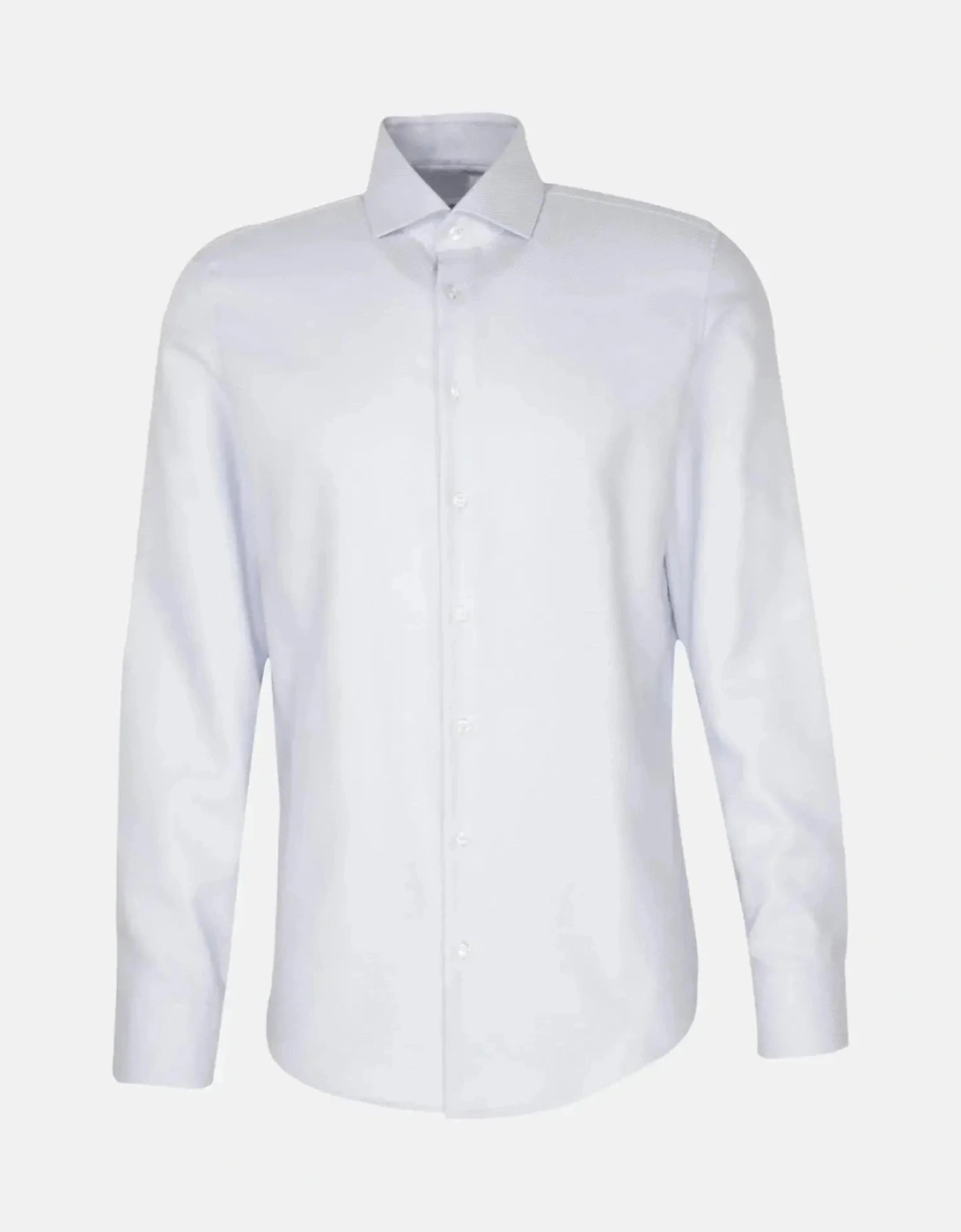 Shaped Fit No Iron Spread Kent Structured Business Shirt Light Blue