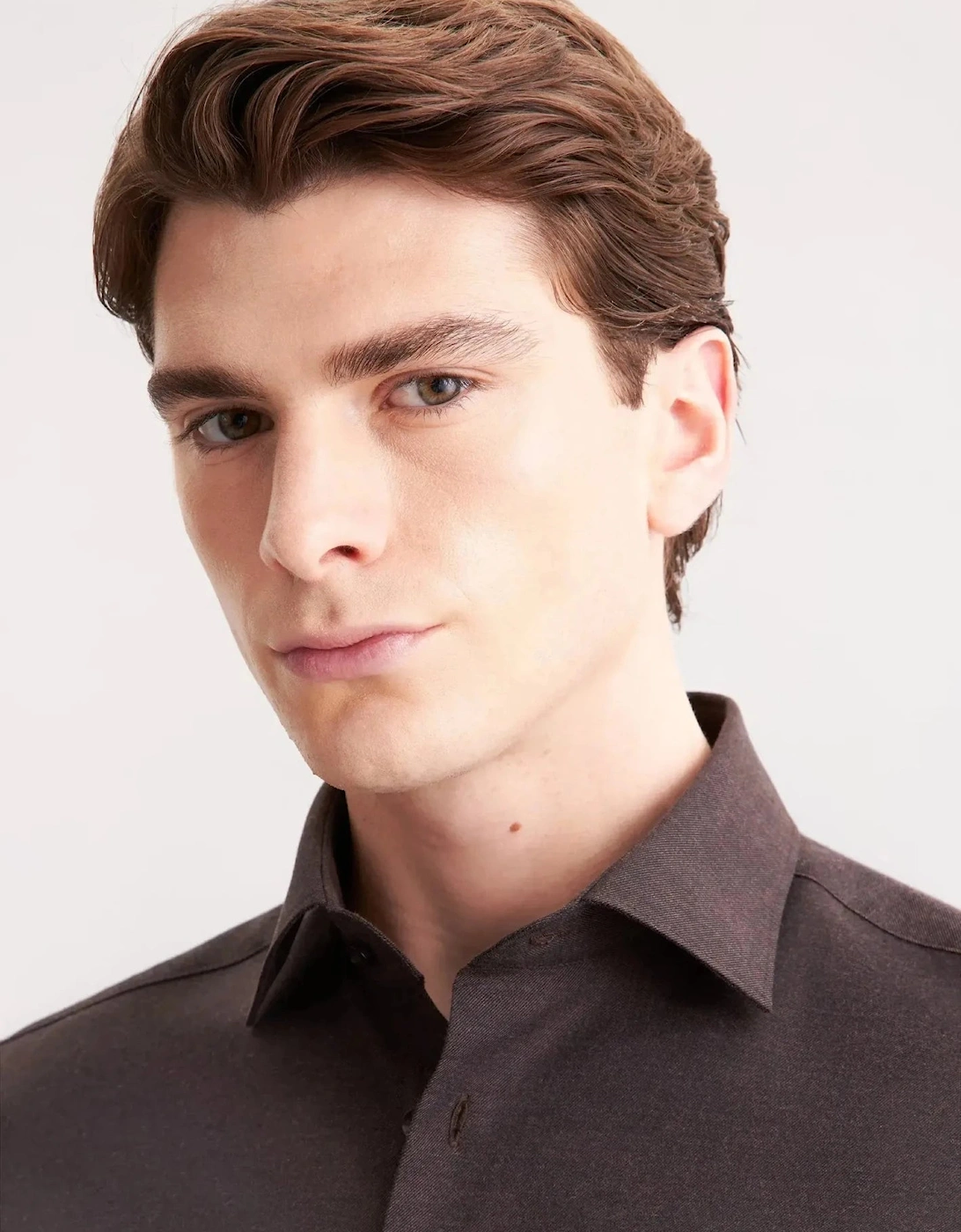 Slim Fit New Kent Flannel Shirt Brown