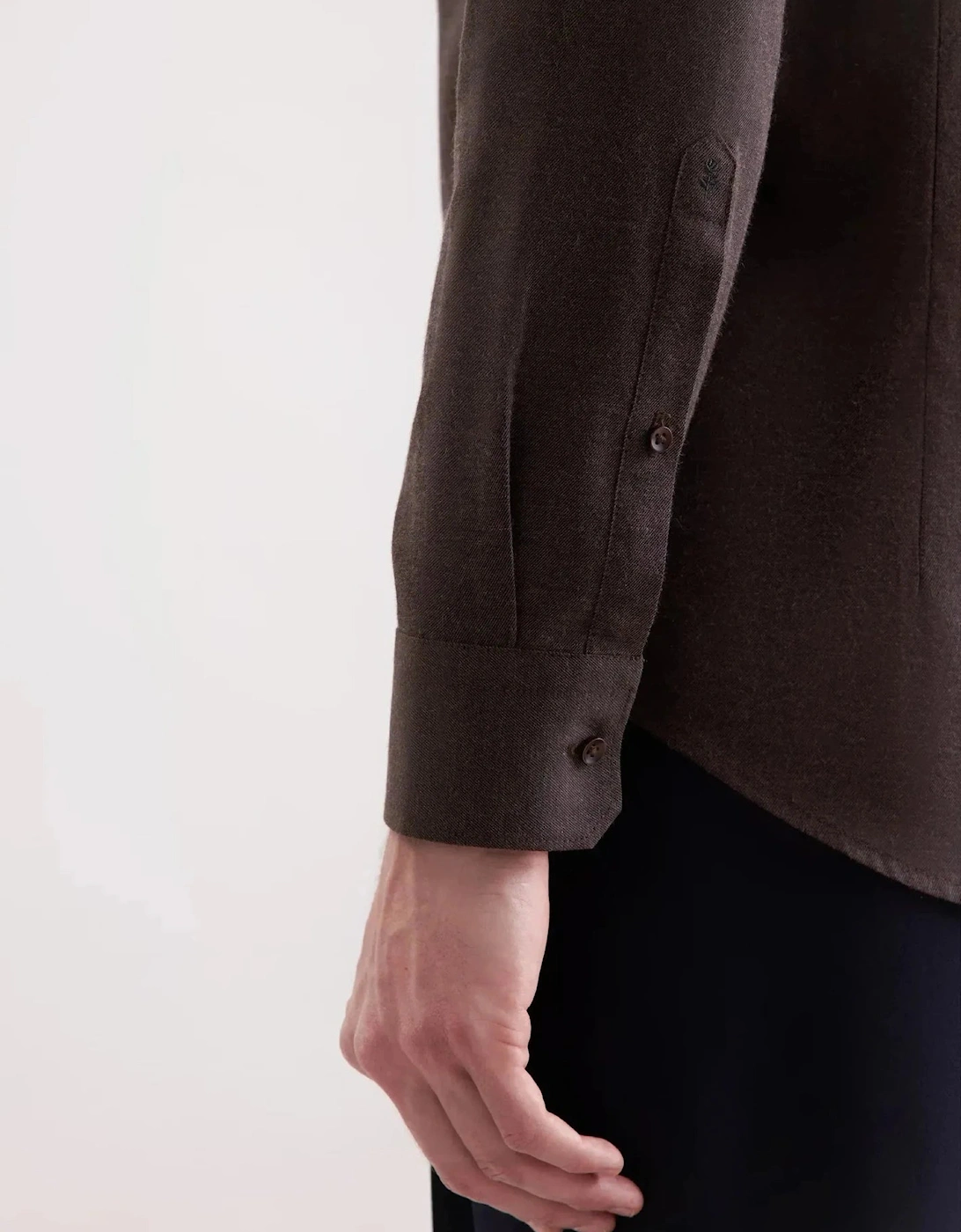Slim Fit New Kent Flannel Shirt Brown