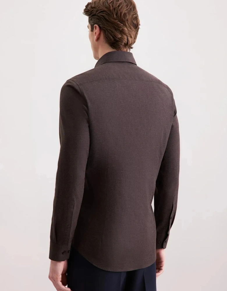 Slim Fit New Kent Flannel Shirt Brown