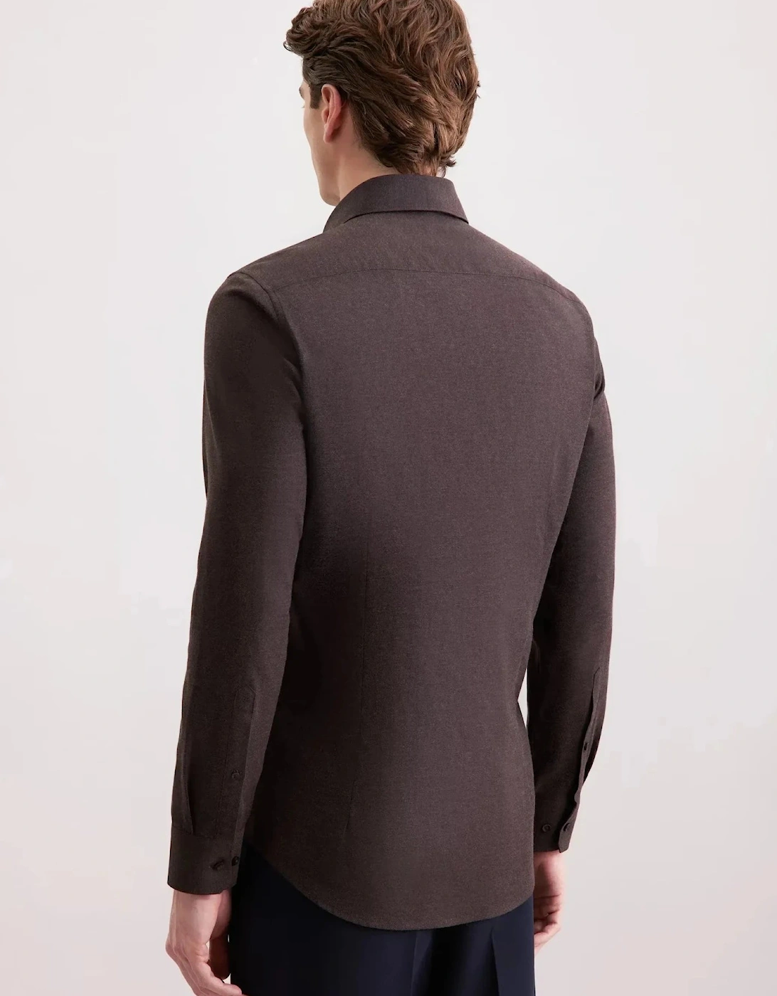 Slim Fit New Kent Flannel Shirt Brown