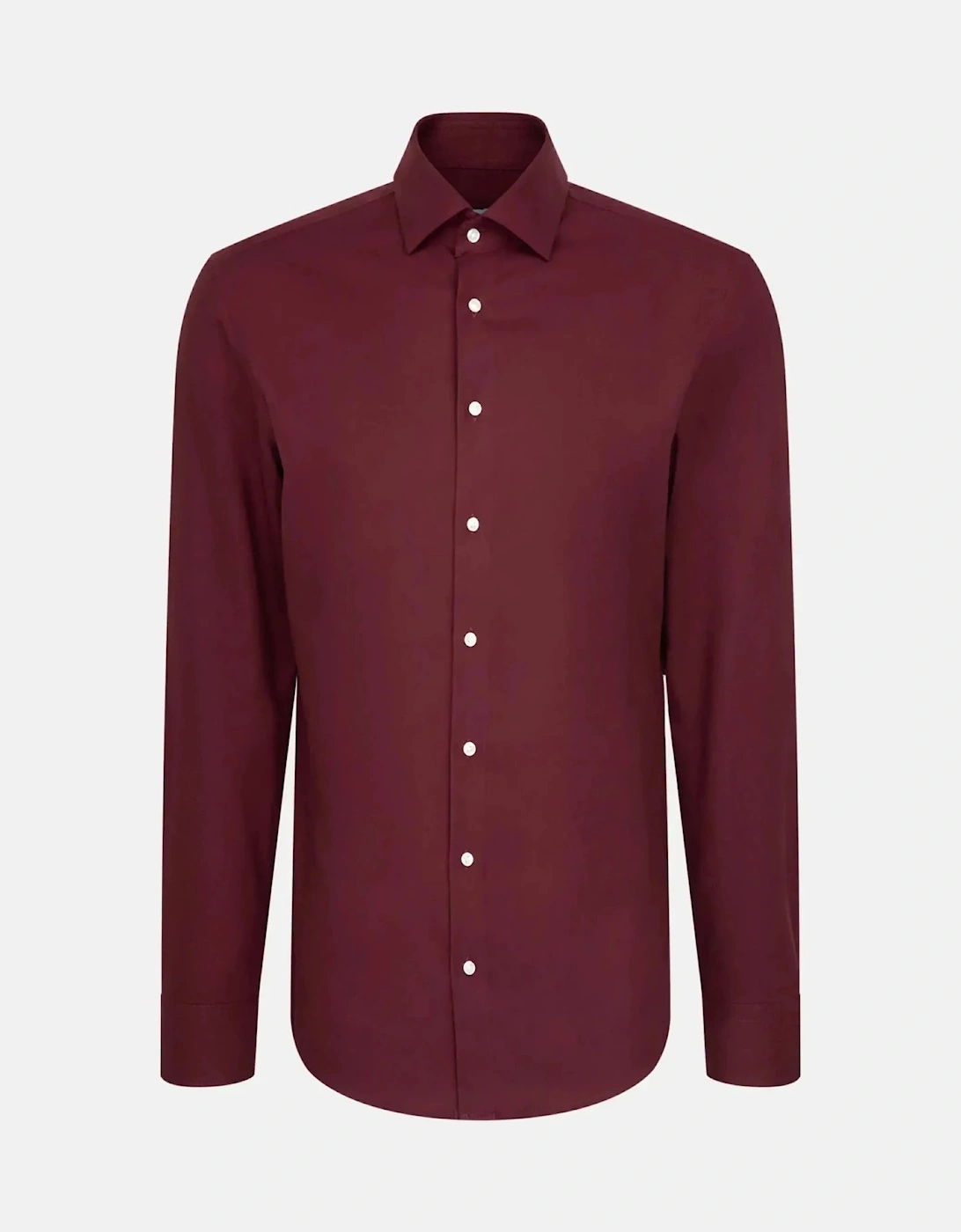 Slim Fit New Kent Flannel Shirt Burgundy