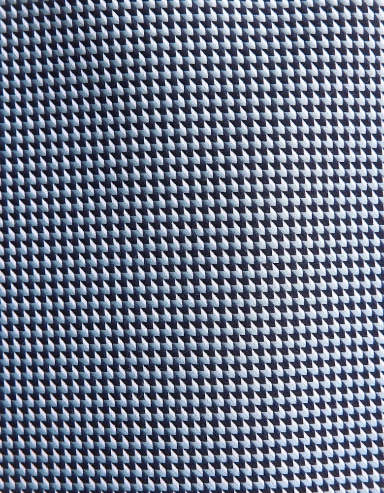 Slim Fit No Iron Spread Kent Pepita Business Shirt Dark Blue