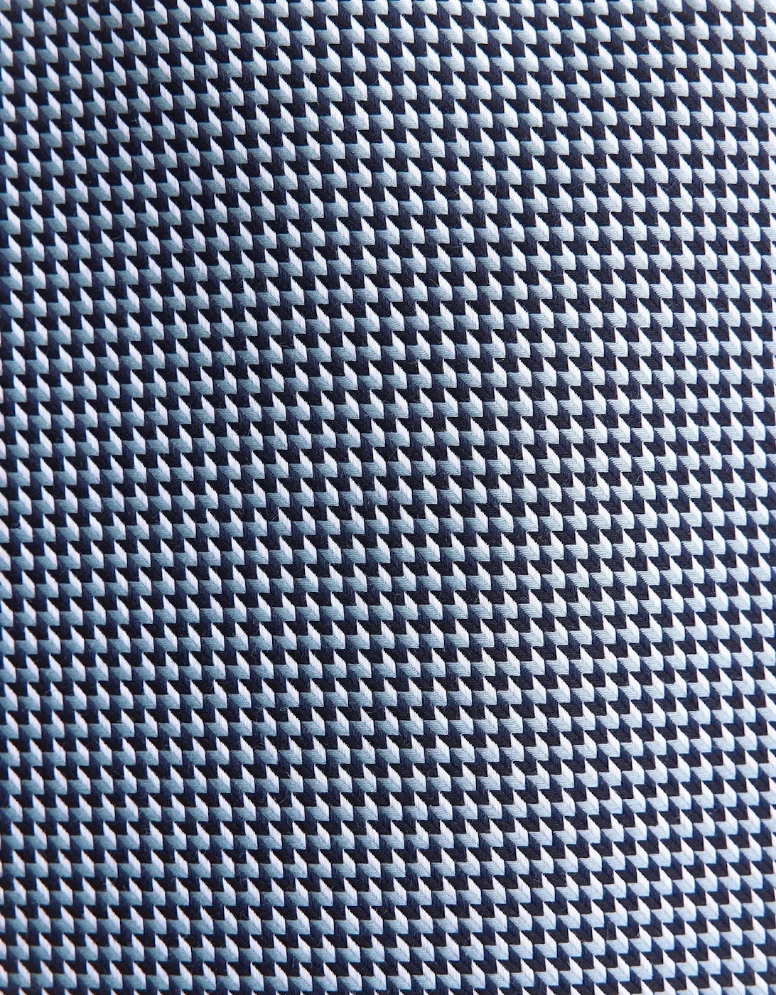Slim Fit No Iron Spread Kent Pepita Business Shirt Dark Blue