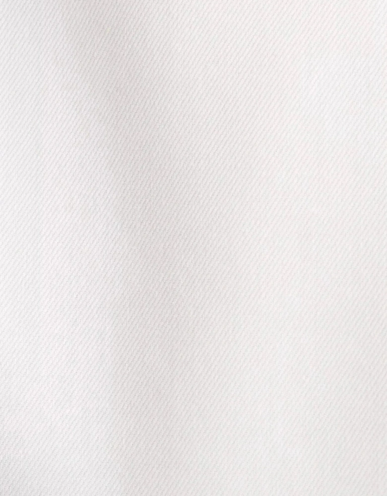 Regular Fit No Iron Business Kent Contrast Patch Business Shirt White
