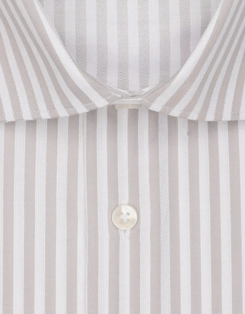 Regular Fit No Iron New Kent Striped Business Shirt Grey