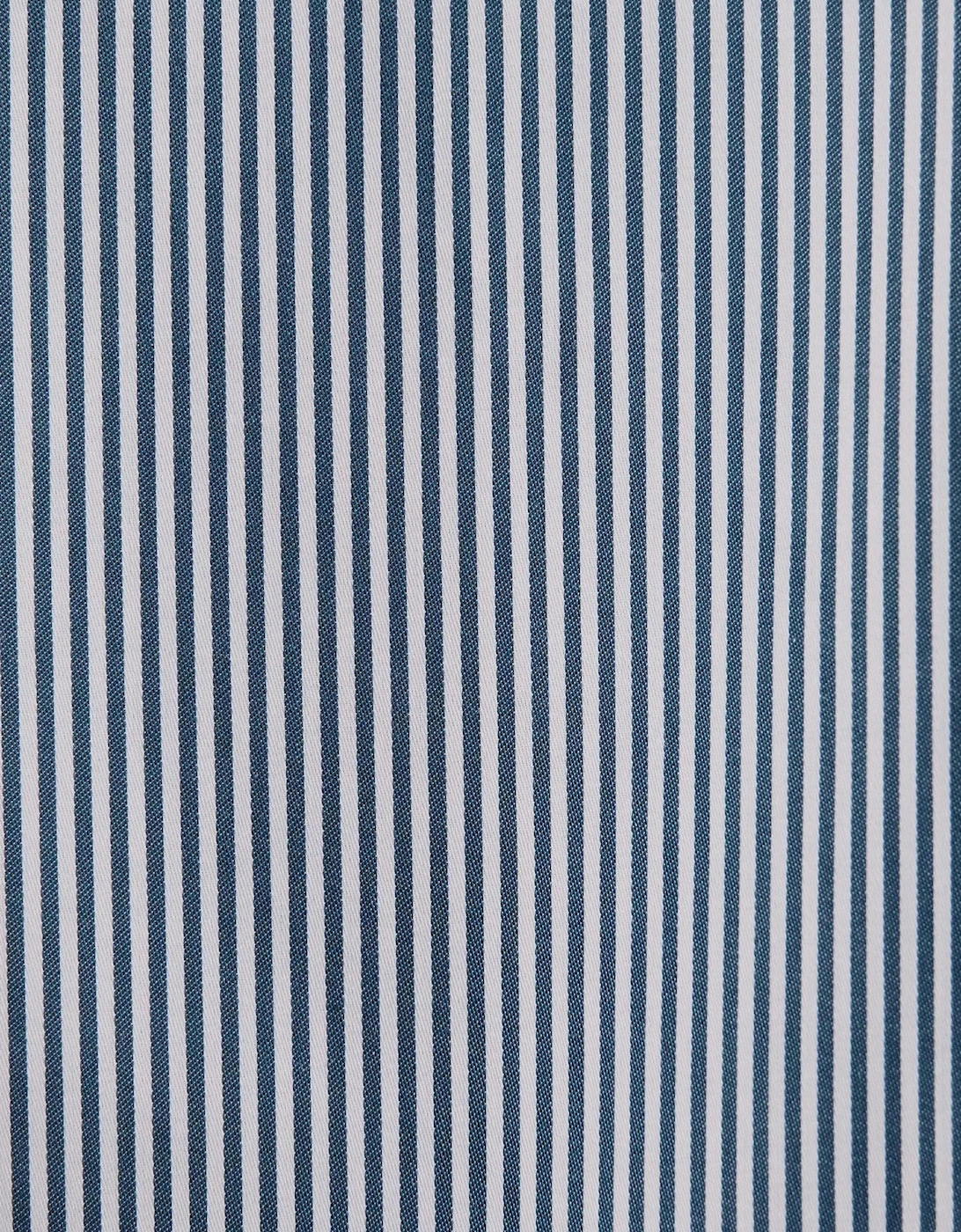 Slim Fit Easy Iron New Kent Striped Business Shirt Dark Teal