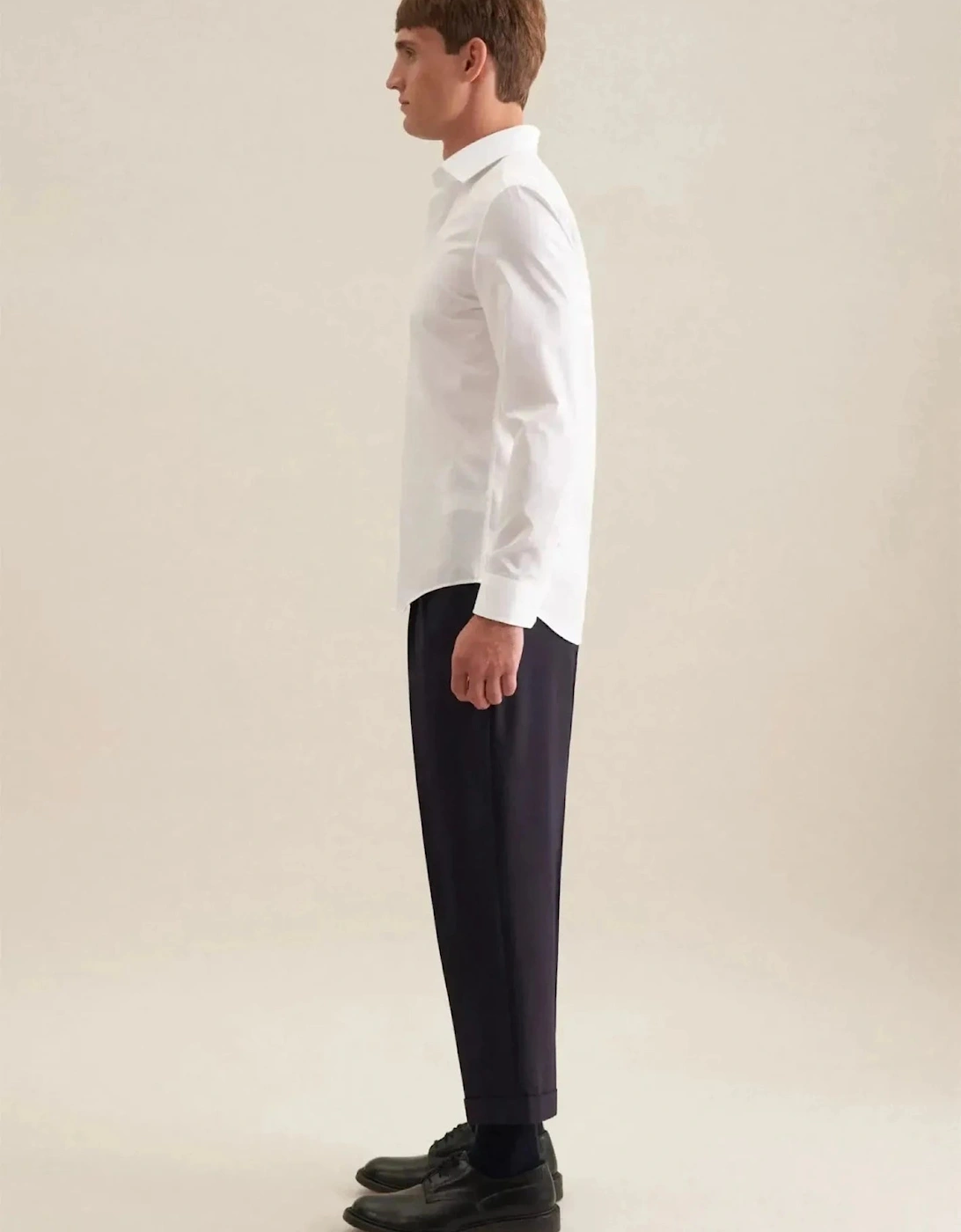 Slim Fit No Iron Kent Collar Business Shirt White
