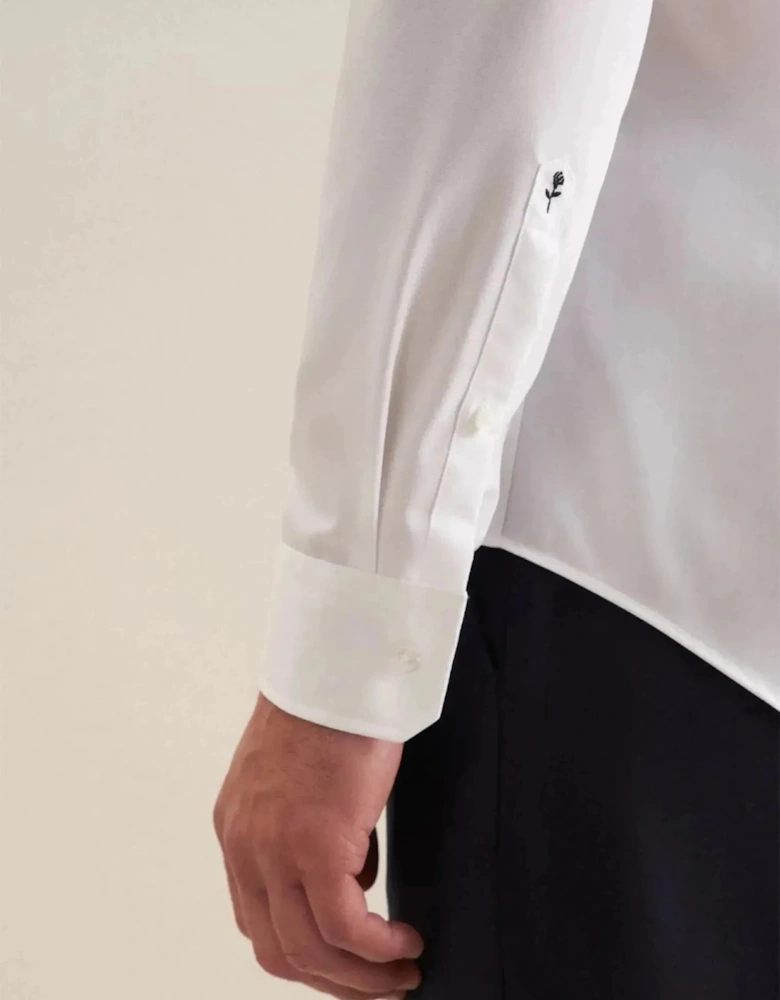 Slim Fit No Iron Kent Collar Business Shirt White
