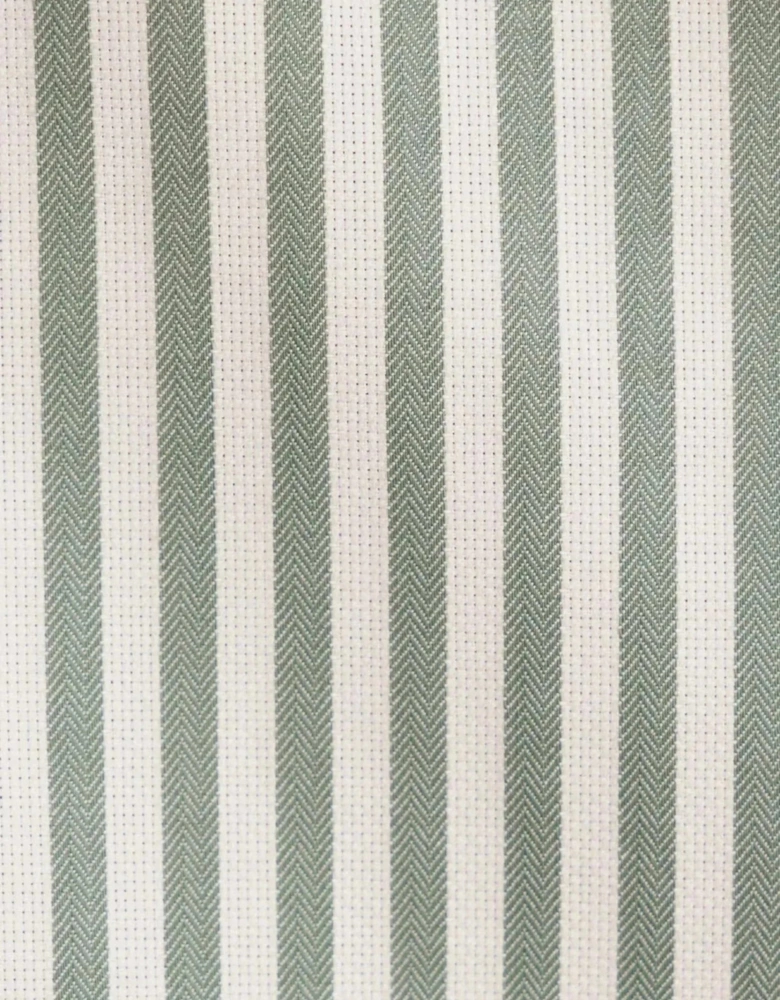 Slim Fit No Iron New Kent Striped Business Shirt Mid Green