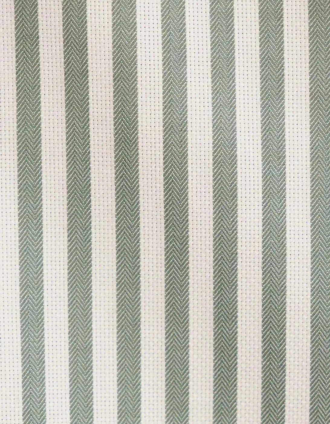 Slim Fit No Iron New Kent Striped Business Shirt Mid Green