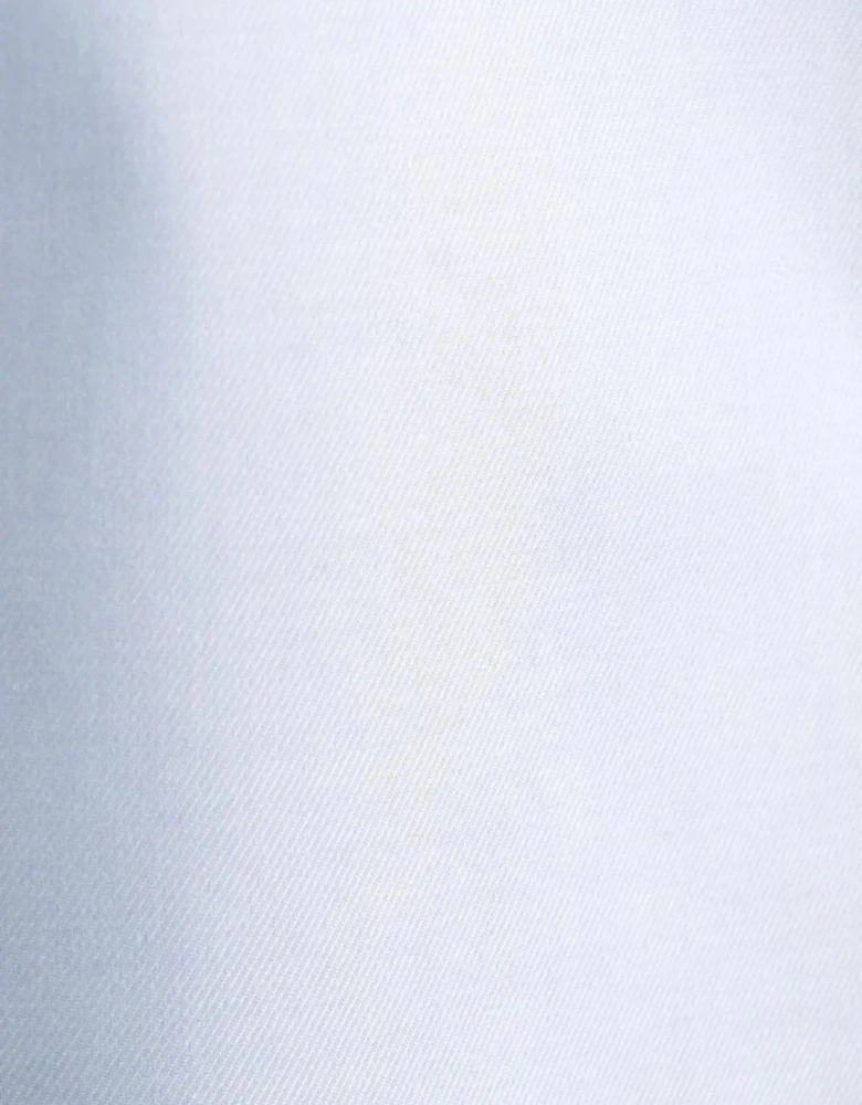 Slim Fit Easy Iron Business Kent Contrast Patch Business Shirt Light Blue