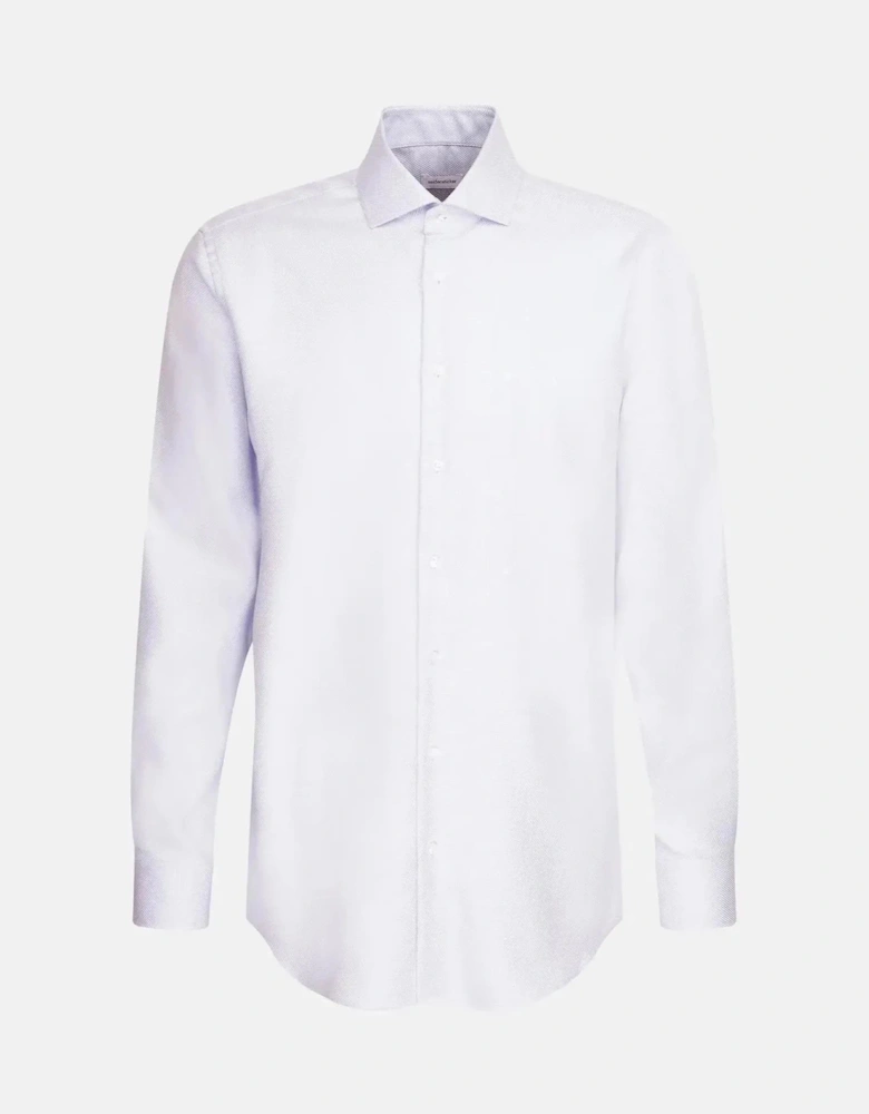 Regular Fit No Iron Spread Kent Structured Business Shirt Light Blue