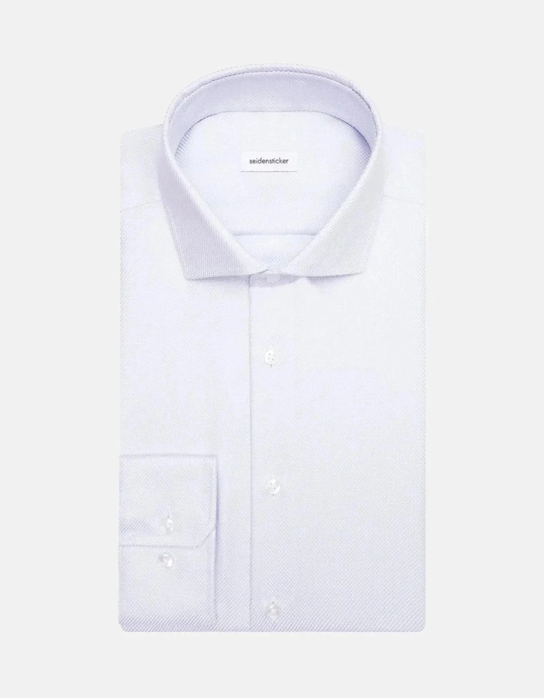 Regular Fit No Iron Spread Kent Structured Business Shirt Light Blue
