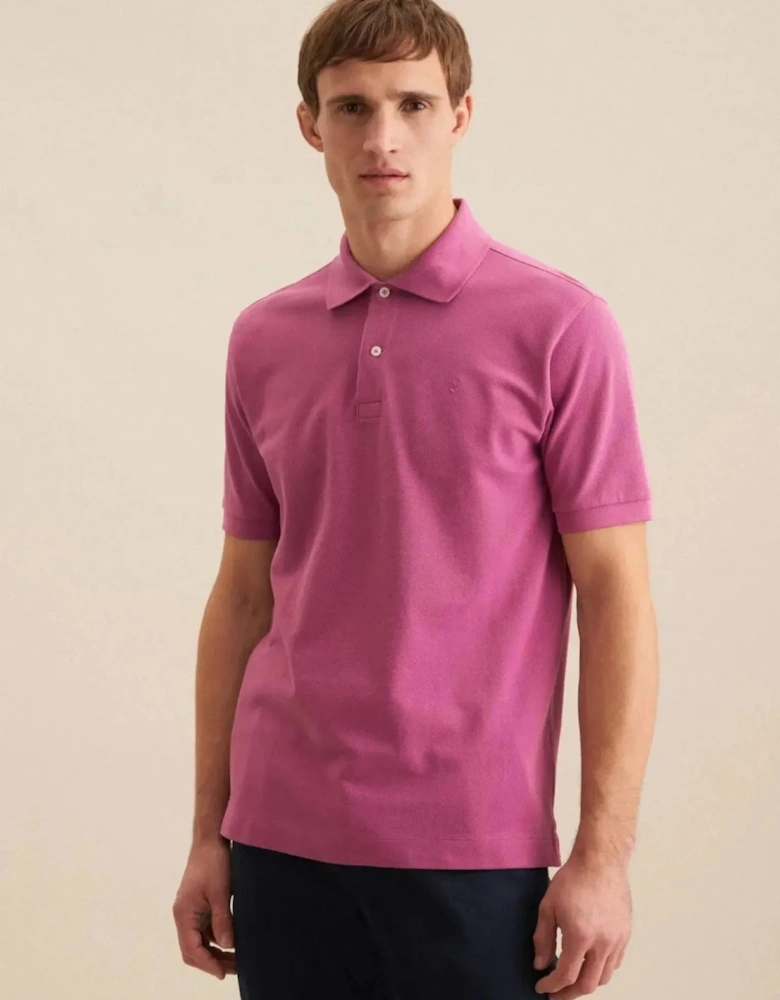 Regular Fit Pique Polo Shirt Dark Pink