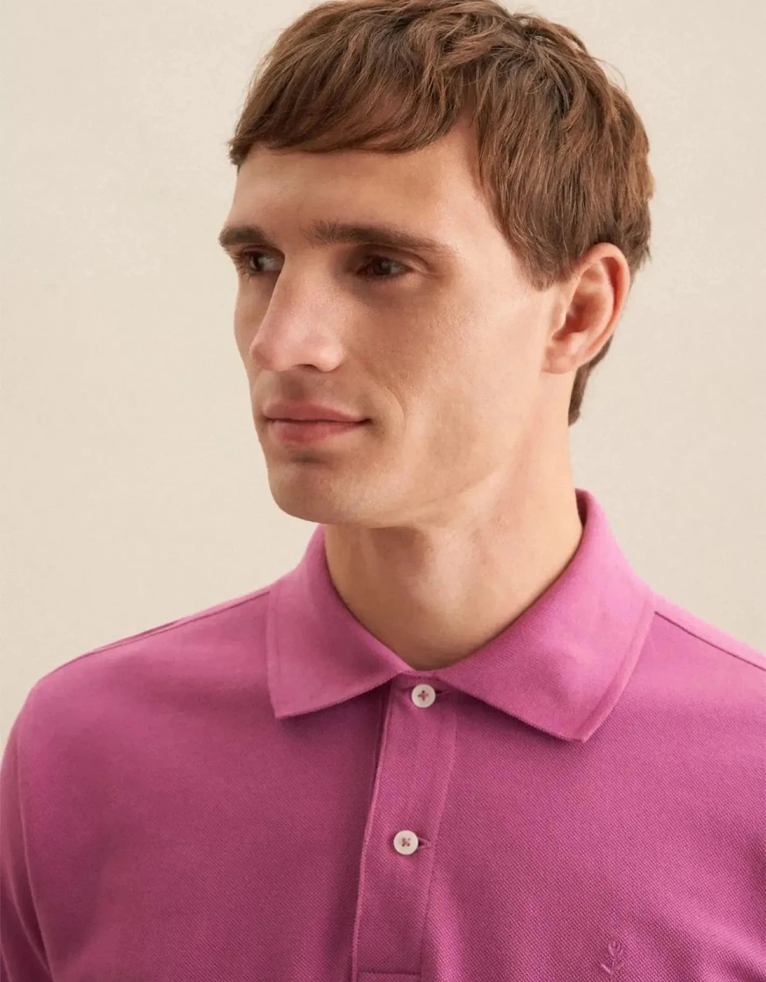 Regular Fit Pique Polo Shirt Dark Pink