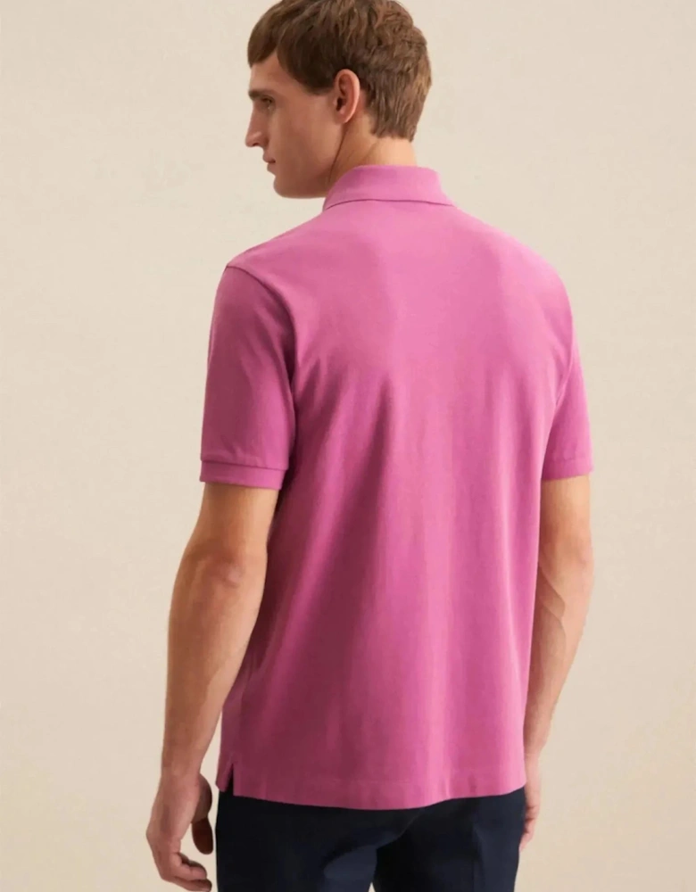 Regular Fit Pique Polo Shirt Dark Pink
