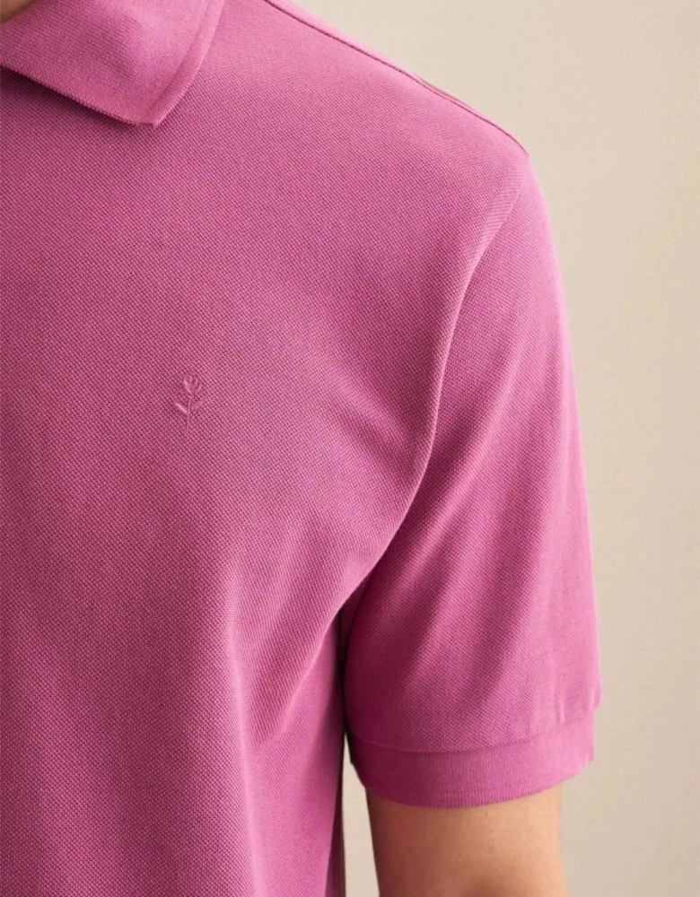 Regular Fit Pique Polo Shirt Dark Pink