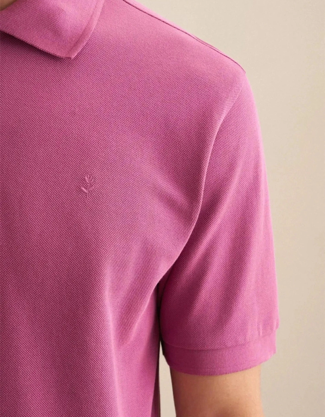 Regular Fit Pique Polo Shirt Dark Pink