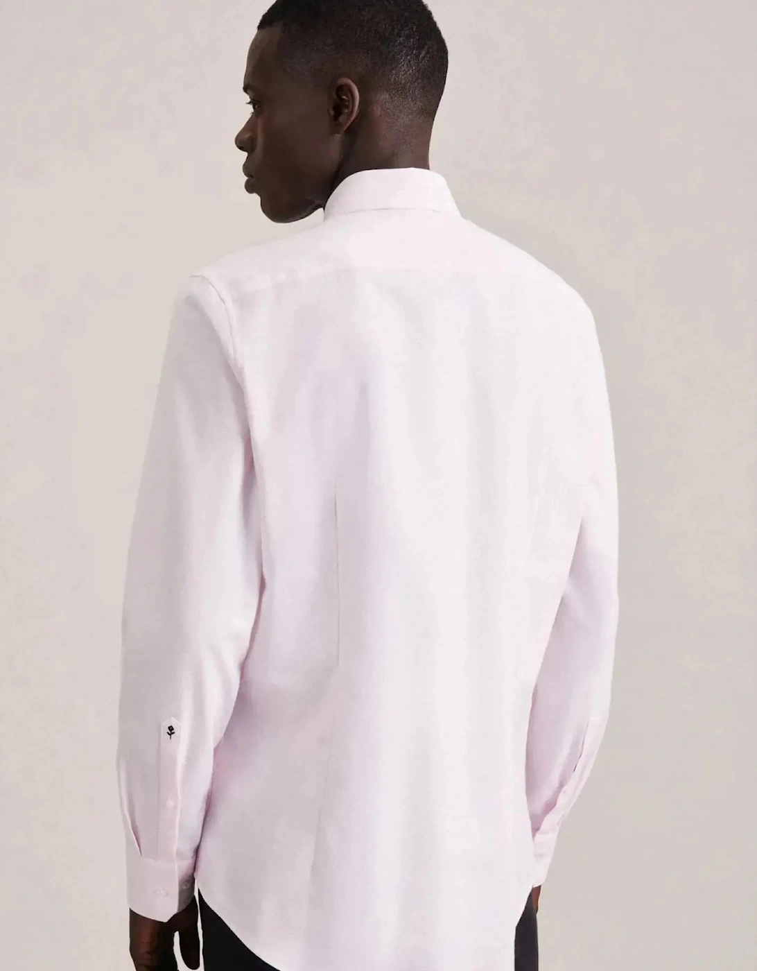 Shaped Fit No Iron New Kent Structured Business Shirt Pink