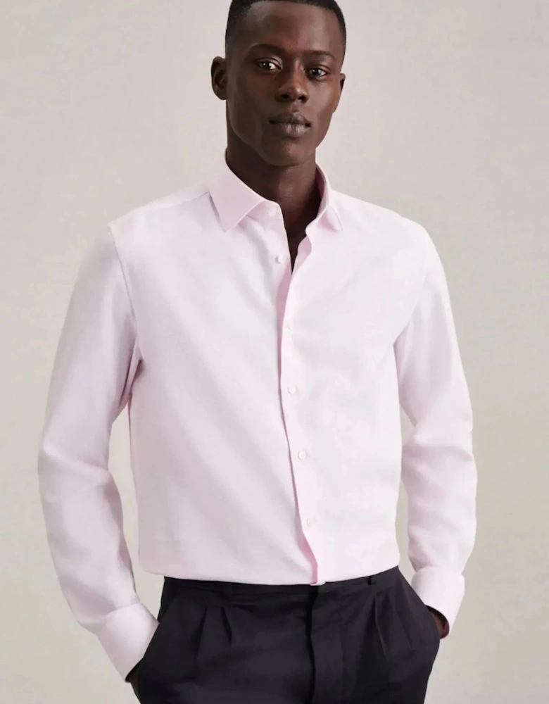 Shaped Fit No Iron New Kent Structured Business Shirt Pink