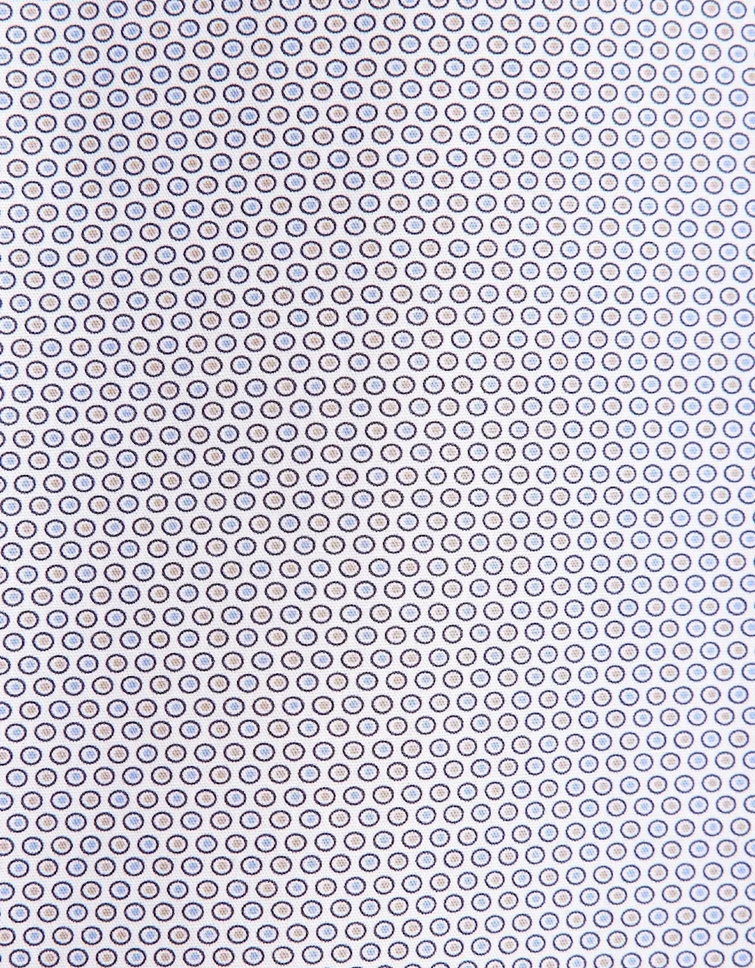 Regular Fit Business Kent Print Pattern Business Shirt Beige