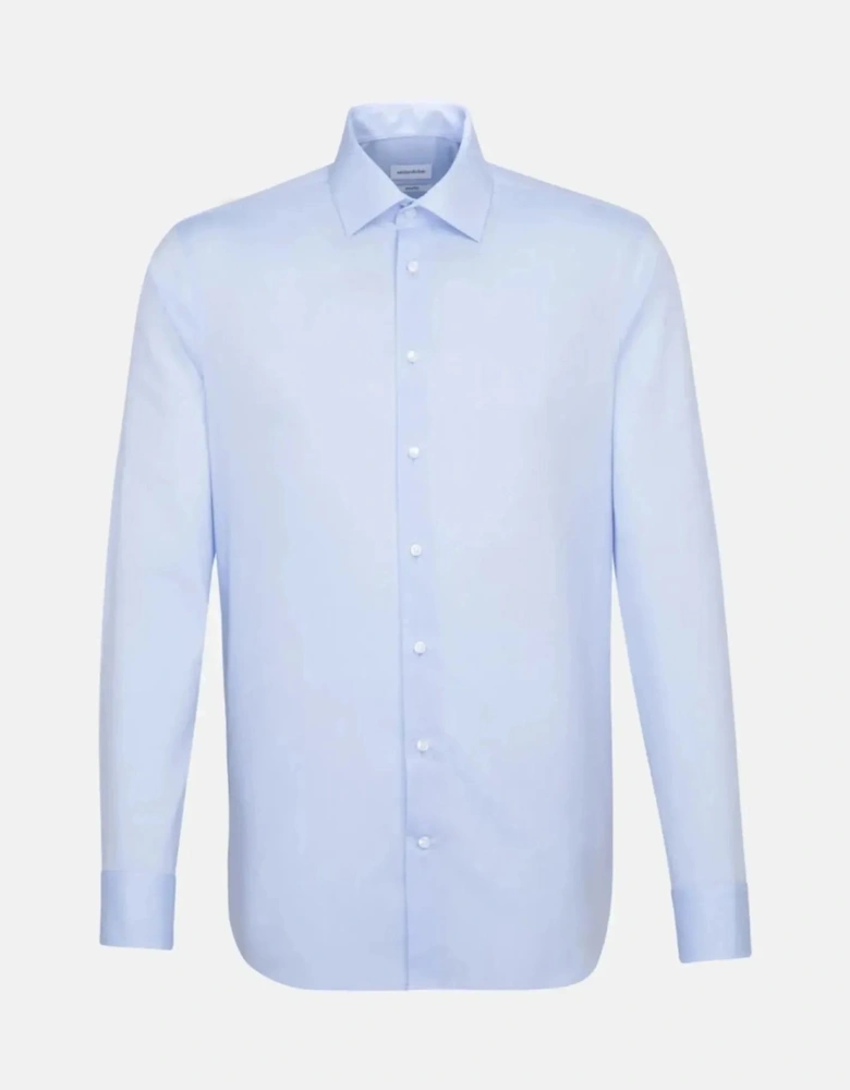 Shaped Fit No Iron Kent Collar Business Shirt Light Blue