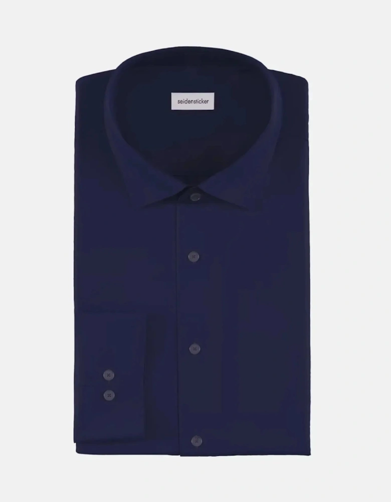 Shaped Fit Easy Iron New Kent Business Shirt Dark Blue