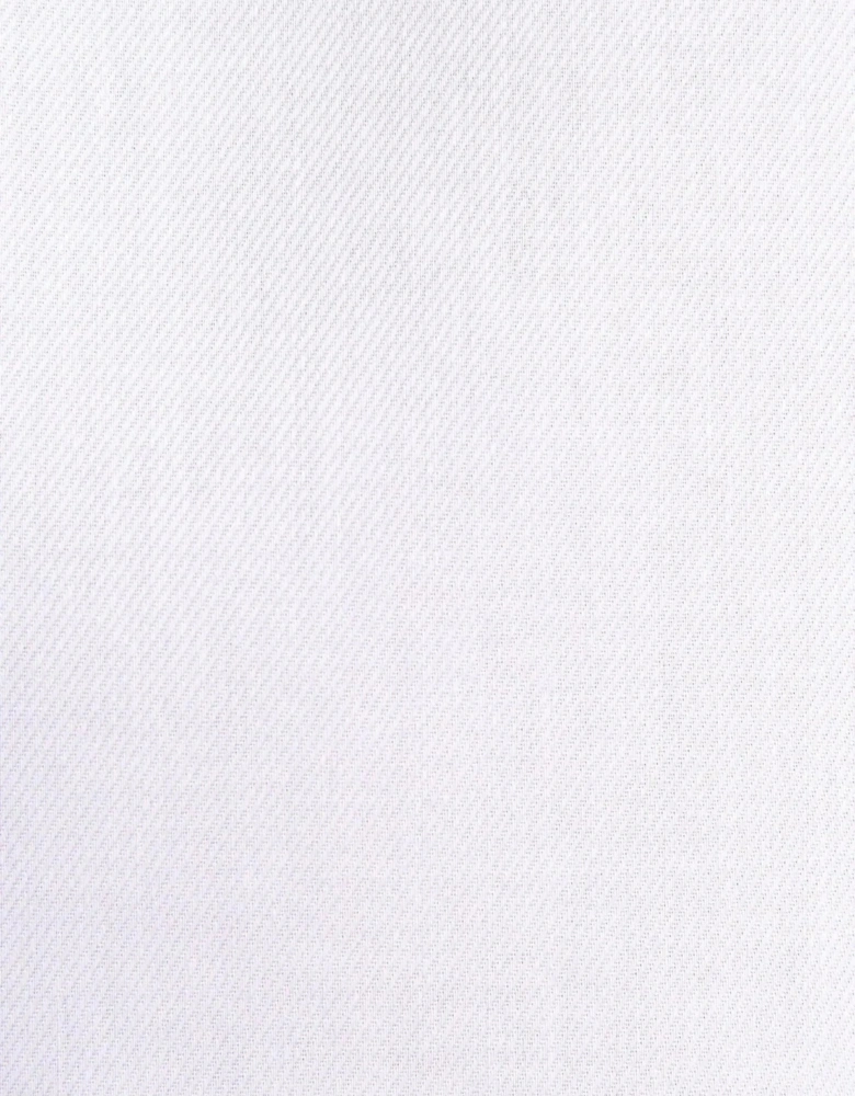Regular Fit No Iron Contrast Kent Collar Business Shirt White