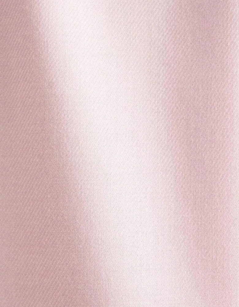 Regular Fit No Iron Business Kent Contrast Patch Business Shirt Pink