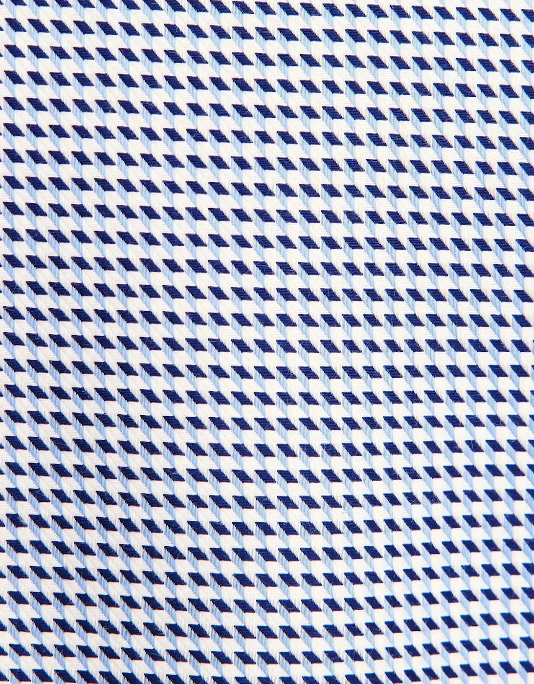 Slim Fit No Iron Spread Kent Pepita Business Shirt Mid Blue
